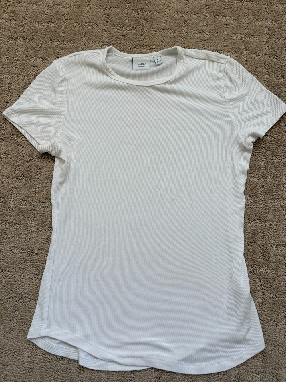 Sunday Best (Aritzia) Ribbed White Tee